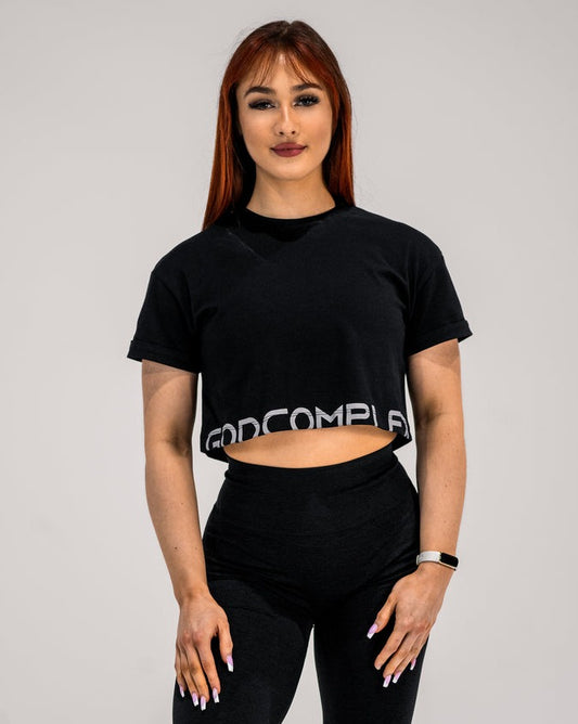 Divine Foundation Crop Top - schwarz